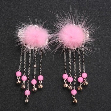 2шт китайские классические женские заколки для волос аксессуары для волос пушистый розовый