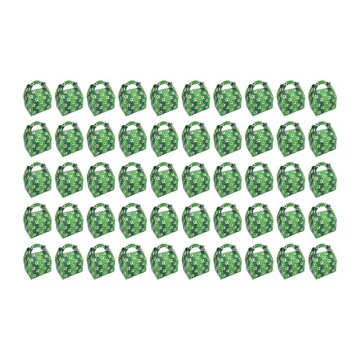 50 szt. pudełek na cukierki na przyjęcie, wzór piłki nożnej, przenośne, puste, zielone