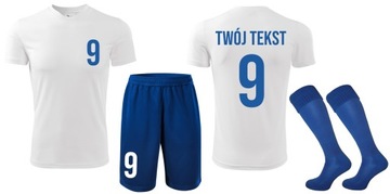 Strój piłkarski z własnym napisem i numerem personalizowanym nadrukiem 158