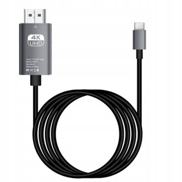 KABEL HDMI USB-C TYP C KABEL ADAPER 4K 30HZCZARN