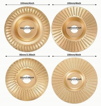 Рашпиль 4шт 100мм для шлифовки дерева, плоский+слегка скошенный, выпуклый цилиндр
