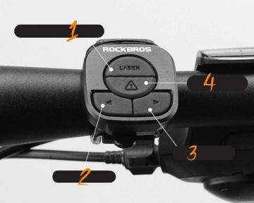 Задний велосипедный фонарь с датчиком остановки и указателем поворота с дистанционным управлением ROCKBROS