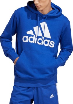 BLUZA MĘSKA ADIDAS ESSENTIALS FRENCH TERRY BIG LOGO HOODIE NIEBIESKA r M