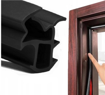 USZCZELKA OŚCIEŻNICY STALOWEJ DO DRZWI ZEWNĘTRZNYCH WIKĘD 6MB CZARNA