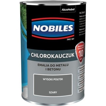Chlorokauczuk 0,9L SZARY Nobiles farba emalia