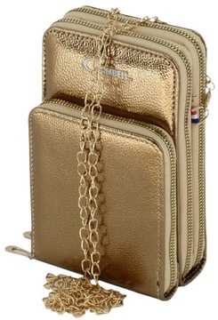 ЖЕНСКАЯ СУМКА CAMBELL НА ПЛЕЧЕ, ИСКУССТВЕННАЯ КОЖА, СУМКА-ОРГАНИЗАТОР, ЗОЛОТО