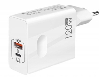 СЕТЕВОЕ ЗАРЯДНОЕ УСТРОЙСТВО GAN ОЧЕНЬ БЫСТРОЕ USB+USB-C 120 Вт C