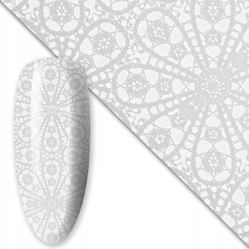 Folia transferowa do zdobień paznokci WHITE #14