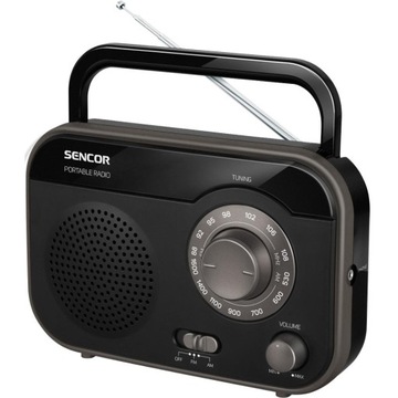 Radio FM przenośne turystyczne Sencor SRD 210B zasilanie sieciowe-bateryjne