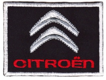 Naszywka termoprzylepna haftowana CITROEN CZARNY