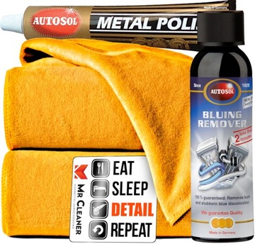 ZESTAW AUTOSOL PASTA METAL POLISH + BLUING REMOVER DO POLEROWANIA METALU