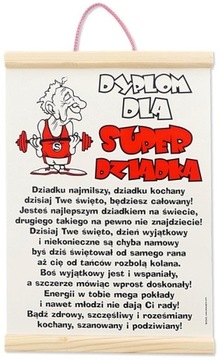 CUDOWNE Życzenia, Pamiątka na Dzień Dziadka !!!