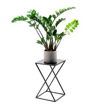 Nowoczesny Kwietnik Metalowy Stojak 40cm czarny