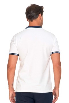БЕЛАЯ МУЖСКАЯ ФУТБОЛКА ПОЛО, ХЛОПОК ПРЕМИУМ, ЭЛЕГАНТНЫЙ ВЕС 220 MORAJ XXL