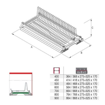 Сушилка одноуровневая, ОЦИНКОВАННАЯ, 45см - КРУИЗ
