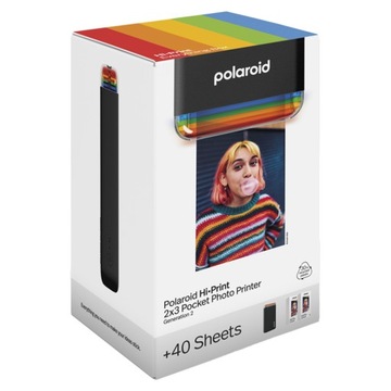 Принтер Polaroid Hi-Print Gen2 E-box Black +40 фотографий для телефона Bluetooth