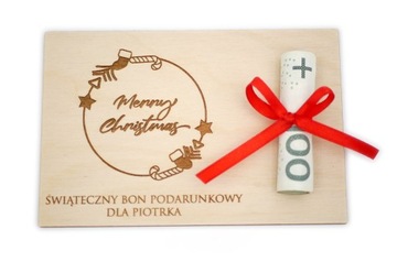 BON VOUCHER ŚWIĄTECZNY IMIĘ GRAWER PREZENT WZORY