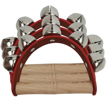 PIĘĆ DZWONEK SKÓRZANY DZWONEK DREWNIANY ZESTAW DREWNA