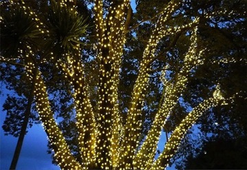 LAMPKI CHOINKOWE LED 100 NIEBIESKIE 6 m ŁĄCZENIE