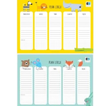 INTER PLAN LEKCJI PLANY ORGANIZACJA ZAJĘĆ, A4 x2