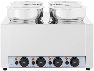 Электрический нагреватель Bain Marie, станция для приготовления шоколадного фондю, 2000 Вт, 4 x 7