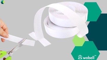 RZEP TAŚMA SAMOPRZYLEPNA Z KLEJEM DO CIĘCIA DO OBRAZÓW BIAŁA ROLKA 4,57m