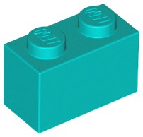LEGO 3004 C turkus cegła belka brick 1x2 1szt