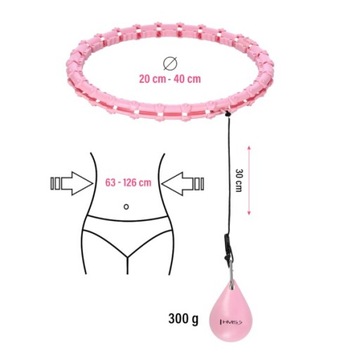 HHW11 PLUS SIZE HULA HOP СВЕТЛО-РОЗОВЫЙ С ОРЕХАМИ И ГРУППОЙ HMS