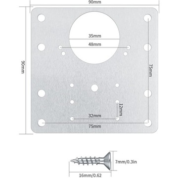 ПЛАСТИНА ДЛЯ РЕМОНТА МЕБЕЛЬНЫХ ПЕТЛЕЙ ШКАФА РЕМОНТНЫЙ КОМПЛЕКТ