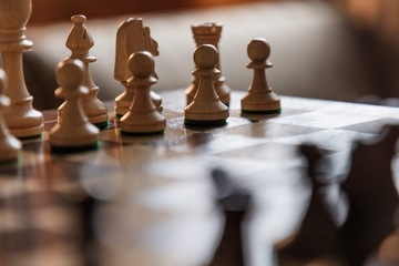 Szachy Turniejowe drukowane 4 OUTLET drewniane plansza sitodruk