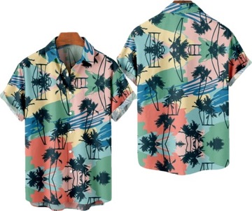 TIEOSKD236 koszula męska casual krótki rękaw regular poliester rozmiar XL