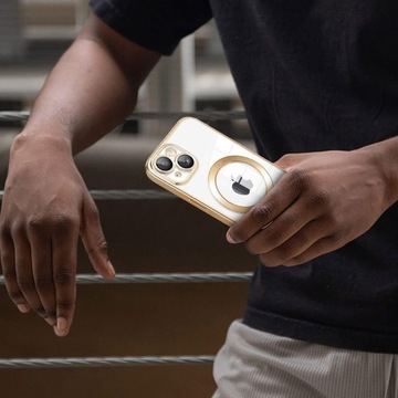 ЧЕХОЛ ДЛЯ IPHONE 13/14 ДЛЯ ЗАЩИТЫ КАМЕРЫ MAGSAFE - ЗОЛОТОЙ ГЛАМУР