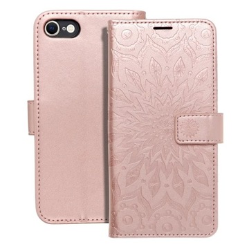 Etui z klapką do Apple iPhone 7 / 8 / SE 2020 / SE 2022 mandala złoty róż