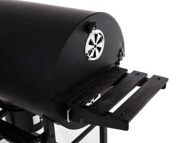 GRILL GRIL OGRODOWY WĘGLOWY POKRYWA POPIELNIK TERMOMETR BECZKA