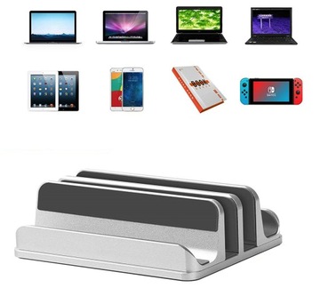 Алюминиевая подставка для MacBook iPad с 4 слотами — СЕРЕБРЯНЫЙ