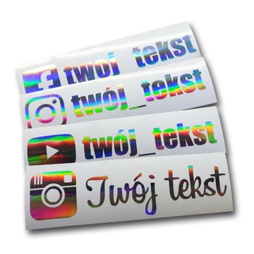 Facebook Instagram YouTube Стикер «ВАШ ТЕКСТ» 30c