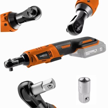 NEO GRZECHOTKA AKU 18V LI-LON 3/8” ADAPTER 1/2”