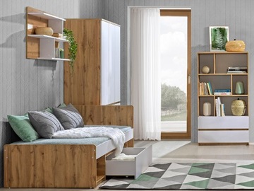 Мебель с письменным столом, кроватью, комодом, шкафом, полками, книжным шкафом, детскими шкафами АРКАДО.