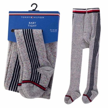 TOMMY HILFIGER RAJSTOPKI DZIECIĘCE GREY r.62-68