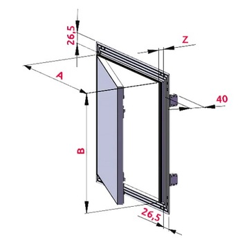 Ревизионная дверца, накладка из гипсокартона 15х15.