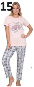 ПИЖАМА ЖЕНСКАЯ, хлопок, РАЗНЫЕ УЗОРЫ - XXXL - 3XL