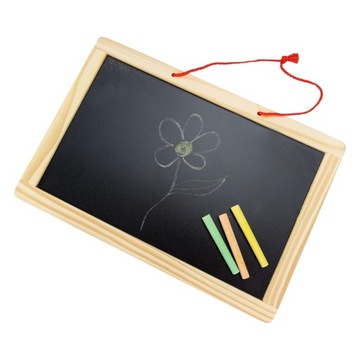 DREWNIANA TABLICA DWUSTRONNA KREDOWO-MAGNETYCZNA LITERKI WISZĄCA