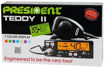 CB RADIO PRESIDENT TEDDY II ASC 7 цветов AM/FM