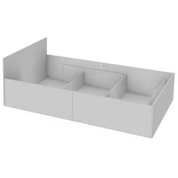 Белая молодежная кровать 100х200 с матрасом