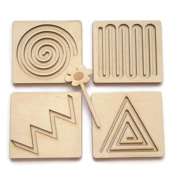 Tablica grafomotoryczna 4 szt Montessori motoryka