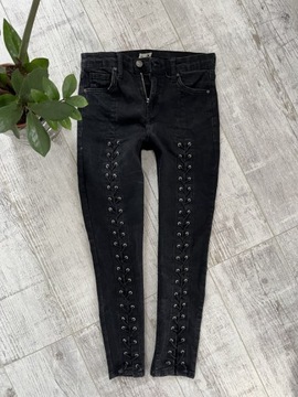 Topshop jamie spodnie jeans rurki wizania 28 36