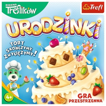 GRY PLANSZOWE RODZINNE Urodzinki Rodzina Treflików TREFL gry dla DZIECI