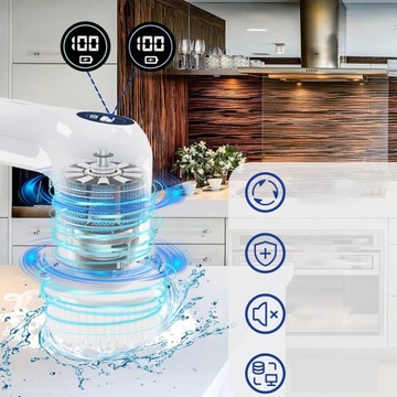 БЕСПРОВОДНАЯ ВОДОНЕПРОНИЦАЕМАЯ ЭЛЕКТРИЧЕСКАЯ ВРАЩАЮЩАЯСЯ ЩЕТКА IPX7 ДЛЯ ЧИСТКИ