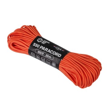 Lina 550 Paracord Mocna Outdoor Survival Linka 4 mm x 30 m Burnt Orange