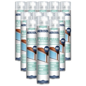12x PIANKA MONTAŻOWA NISKOPRĘŻNA PISTOLETOWA PIANA POLIURETANOWA 750ml